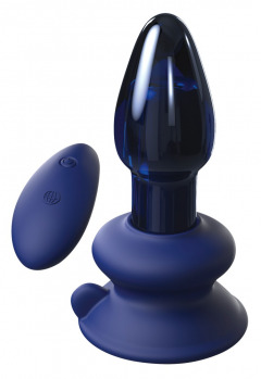 Vibrator „No. 85“ aus Glas mit kabelloser Fernbedienung, 10 Vibrationsmodi, abnehmbarer Saugfuß