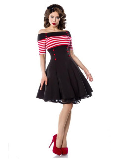 Vintage Kleid mit roten Streifen